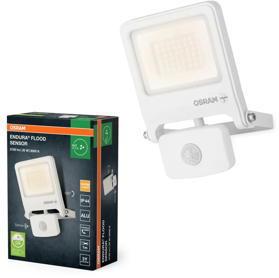Osram Endura Flood Sensor 30W LED - 3000K 3000lm IP44