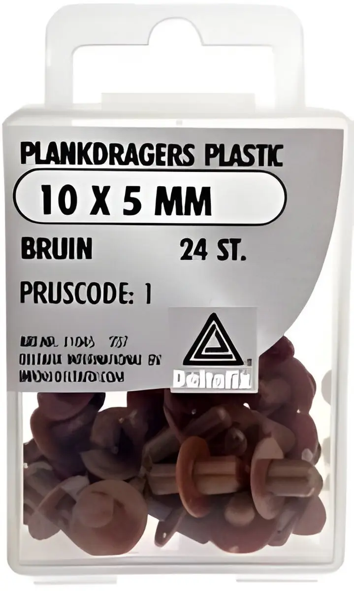 Deltafix Plankdrager Plastic 10x5mm Bruin 24 st.