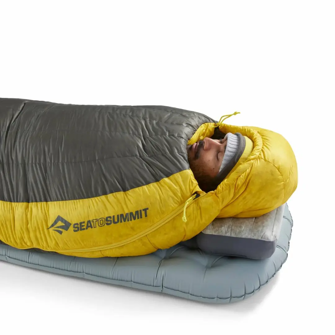 Sea to Summit Spark Slaapzak Geel Regular Left Zipper - afbeelding 5 van 6
