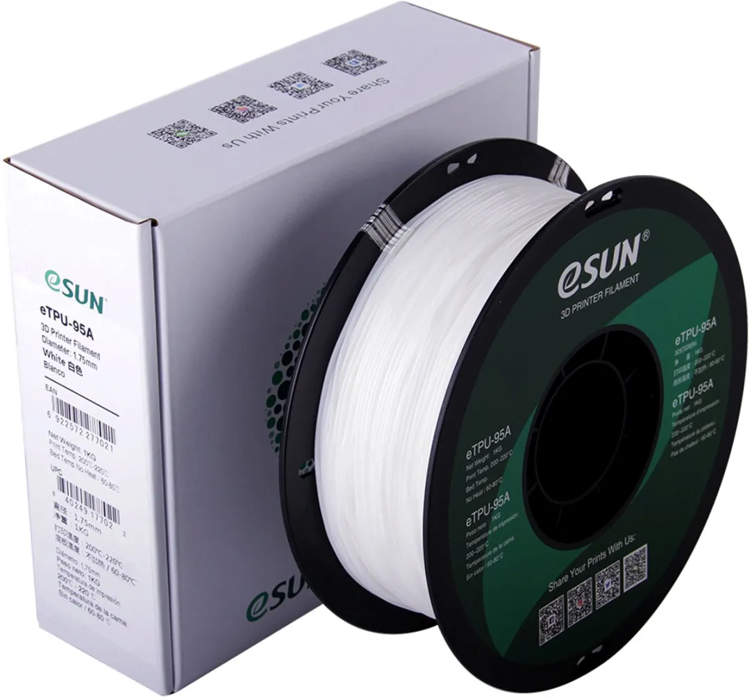 ESUN eTPU-95A Filament 1.75mm Wit - 1kg