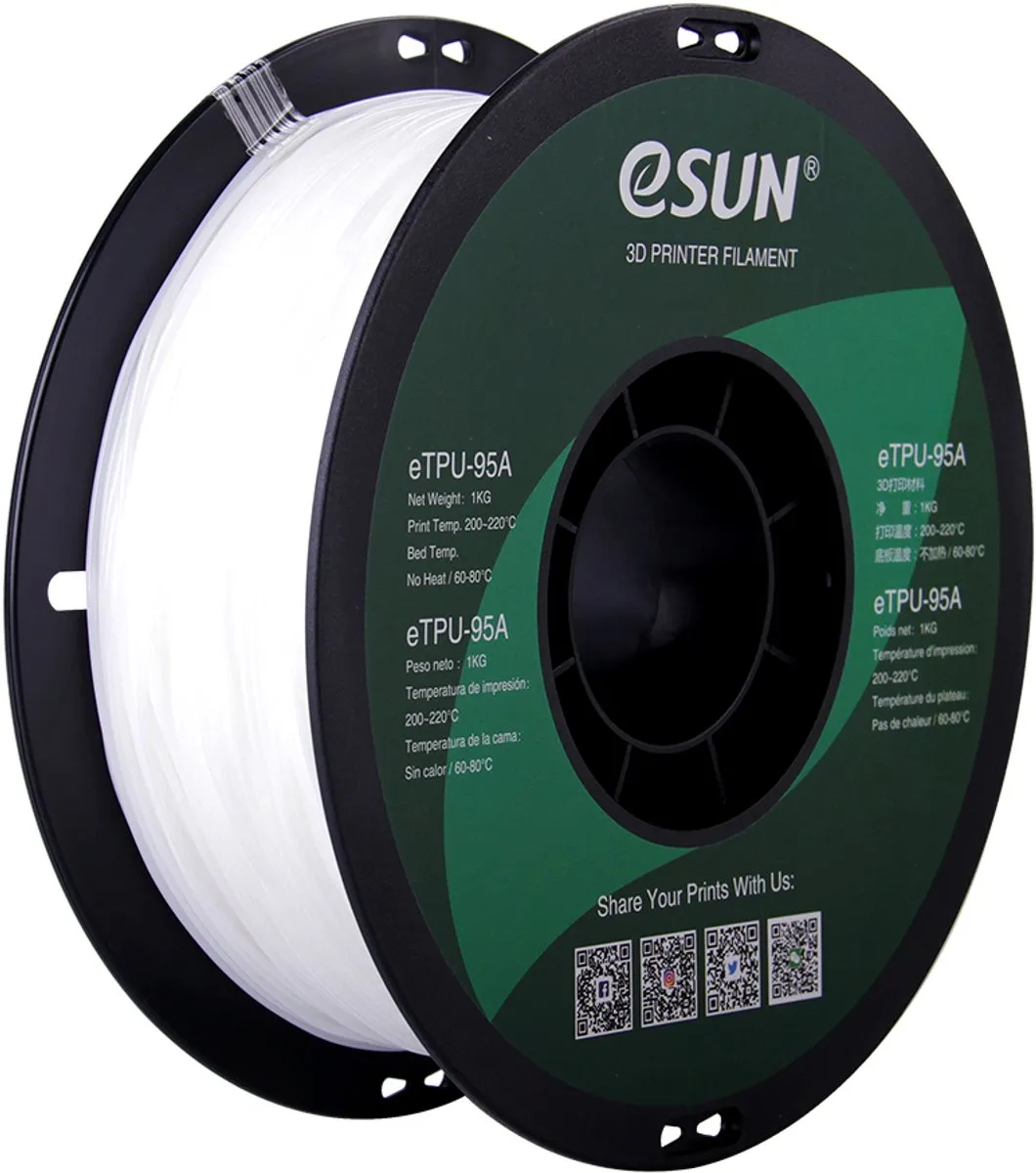 ESUN eTPU-95A Filament 1.75mm Wit