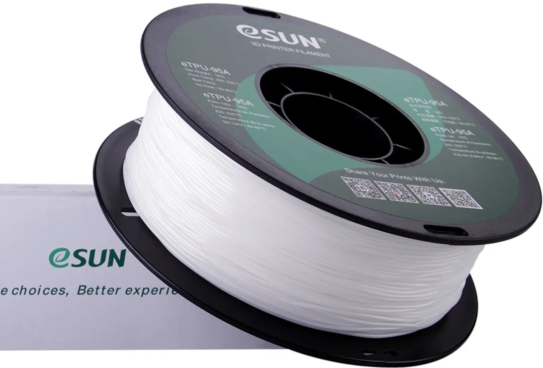 ESUN eTPU-95A Filament 1.75mm Wit - 1kg