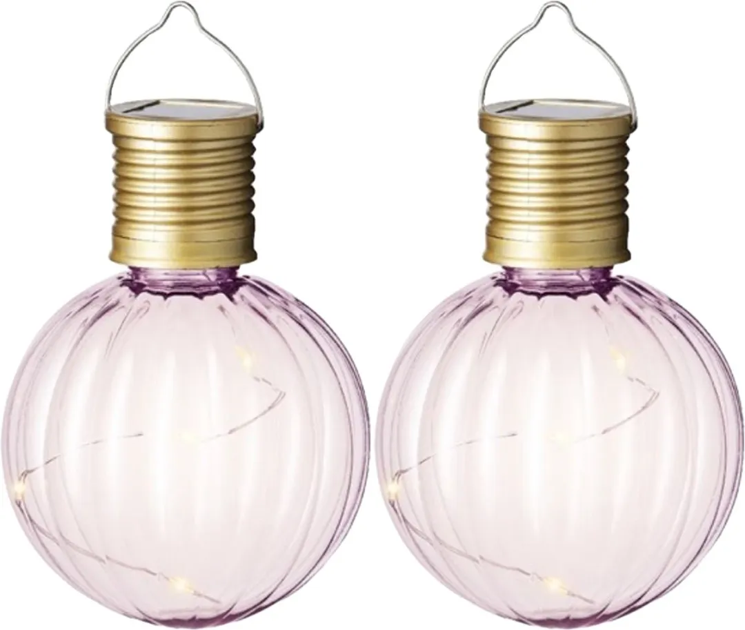 Lumineo Solar Lampion Roze