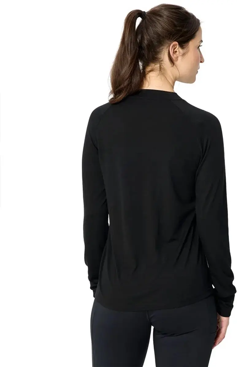 Vaude Essential Wool Dames T-shirt Lange Mouwen - Zwart 38 - afbeelding 2 van 4