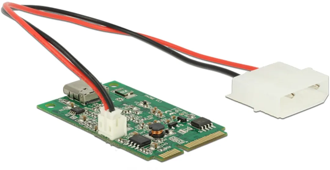 Delock Mini PCIe I/O USB-C 3.1 Gen 2 - Groen