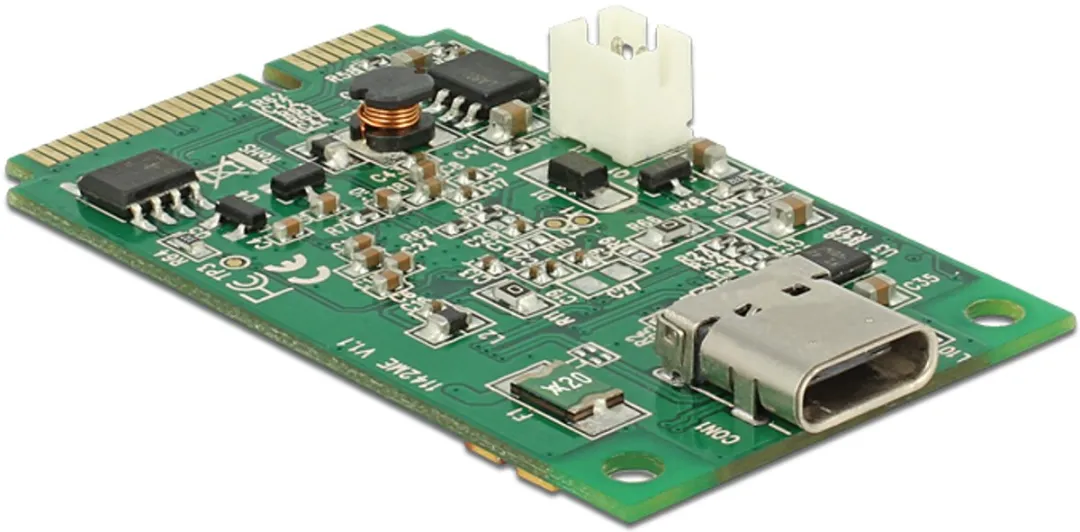 Delock Mini PCIe I/O USB-C 3.1 Gen 2 - Groen - afbeelding 6 van 6