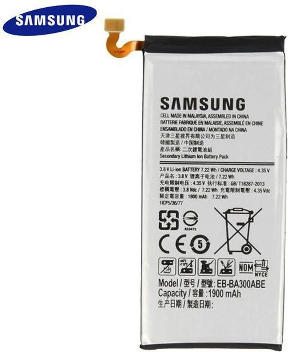 Samsung Galaxy A3 Originele Batterij EB-BA300ABE 1900mAh