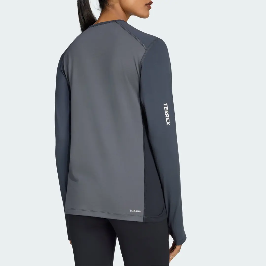 adidas Terrex Multi Synthetisch Ondershirt - Dames - Grijs - afbeelding 2 van 6