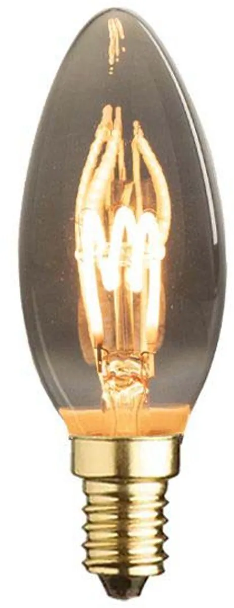 Lybardo E14 Kaarslamp 8-pack - 1.2W 2200K Rookglas