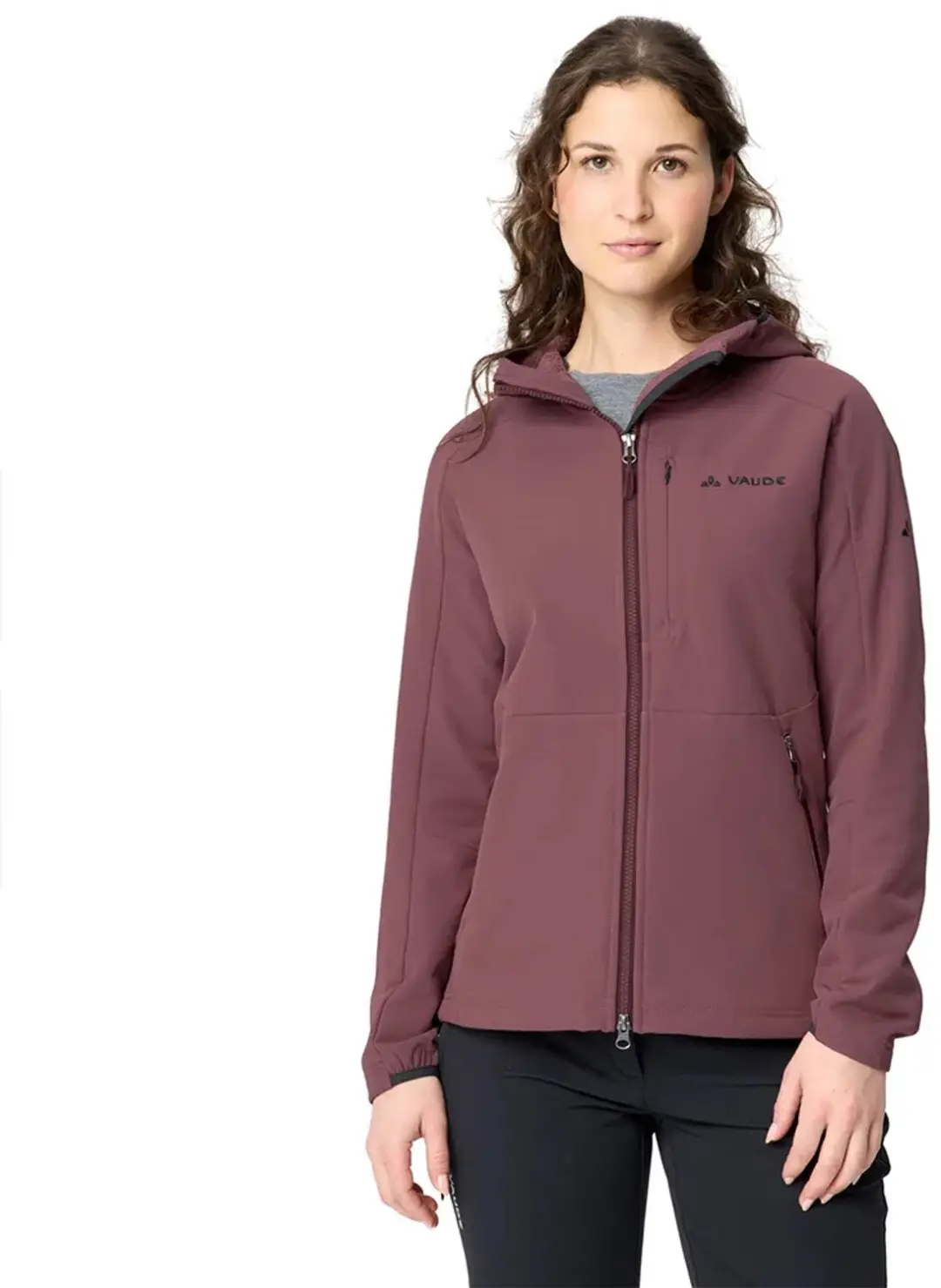 Vaude Elope Storm Fleece Met Kap Paars 36 Vrouw