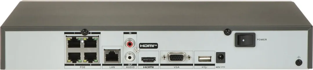 Hikvision 4K NVR 4 Kanalen - 1x SATA - PoE - Zwart