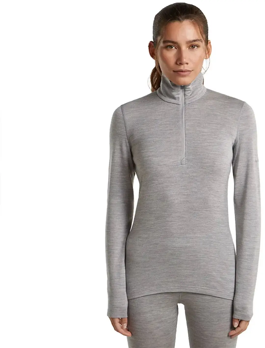 Icebreaker 260 Tech Half Rits Lange Mouw T-shirt Grijs XS Vrouw