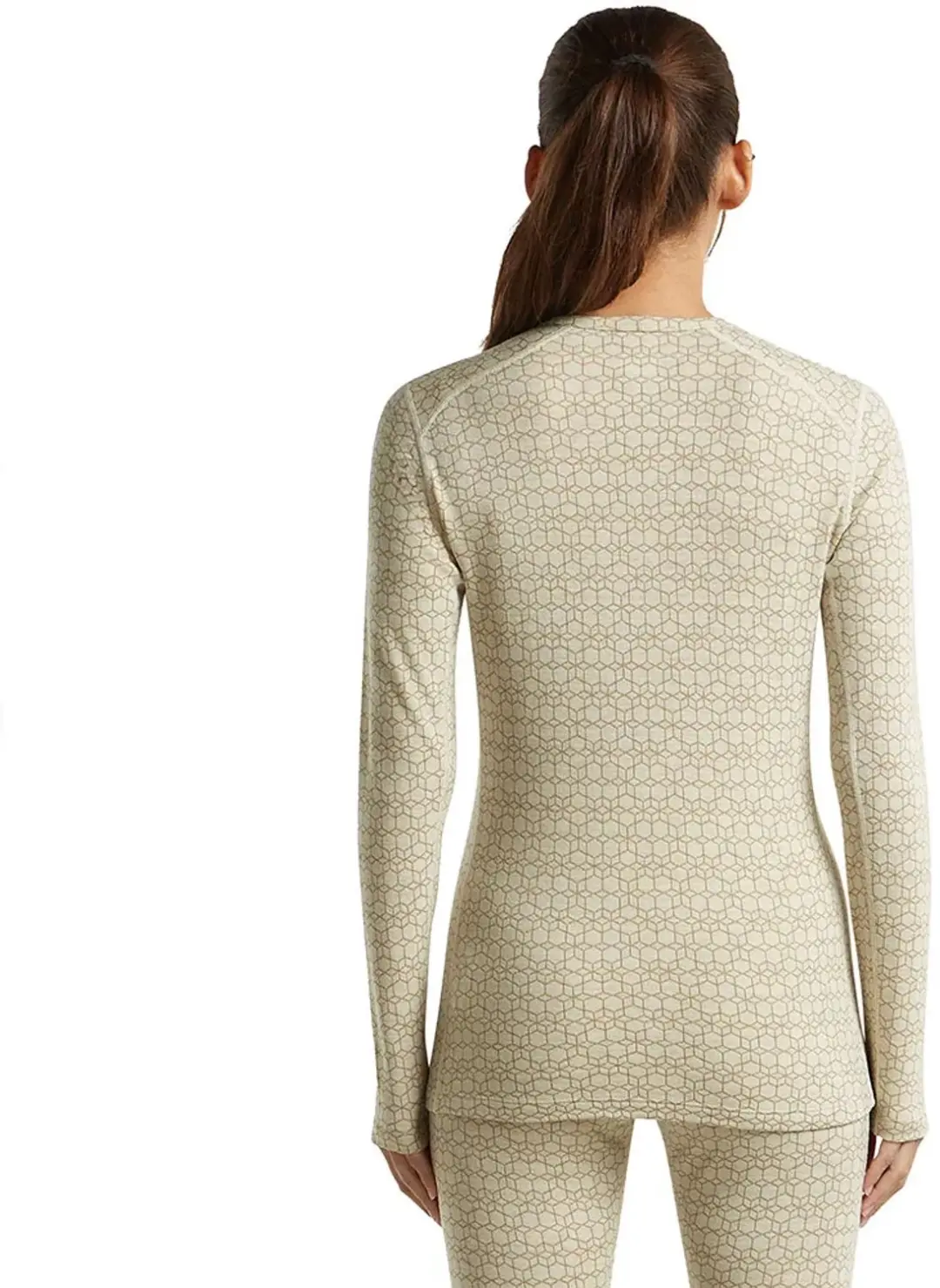 Icebreaker Vertex 260 Alpgeo Dames Shirt - Beige L - afbeelding 2 van 4