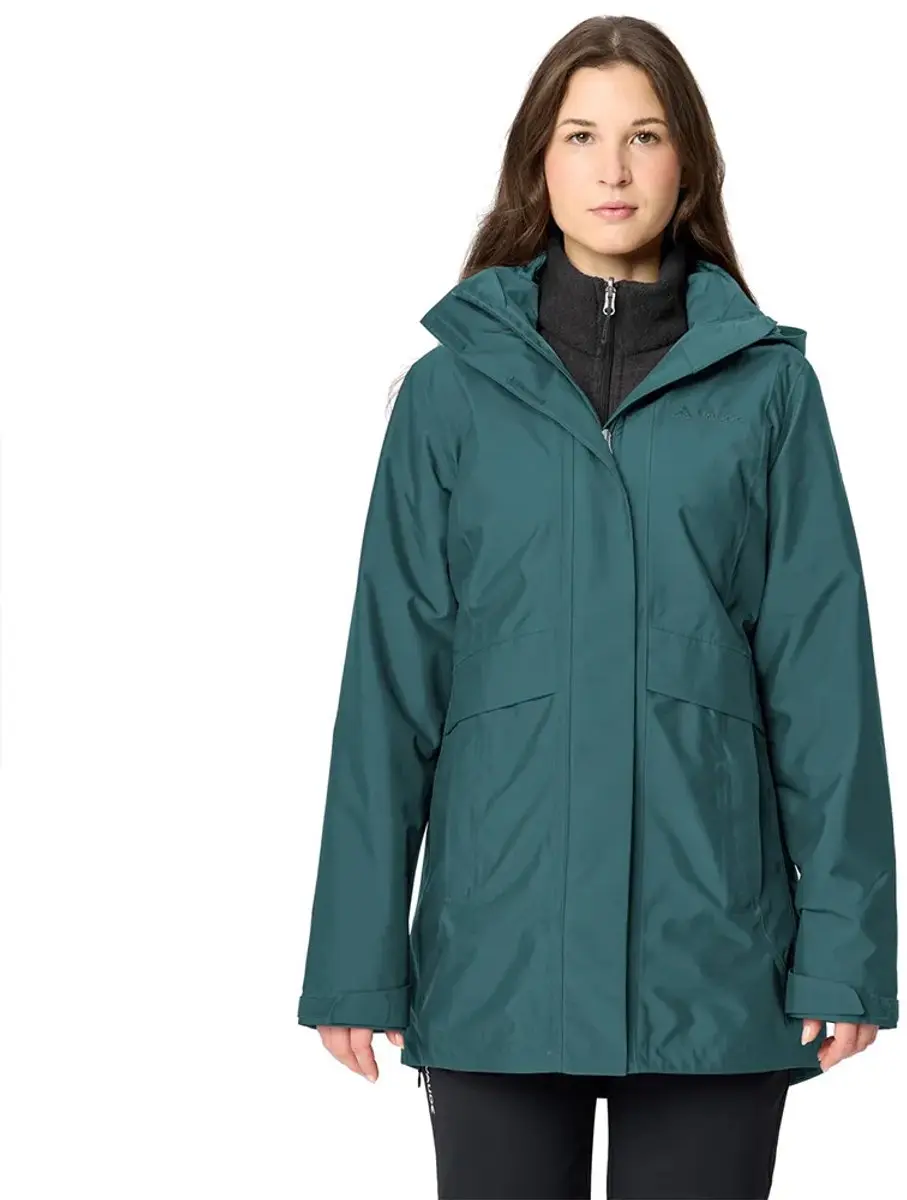 Vaude Idris 3in1 Iv Afneembare Jas Groen 36 Vrouw