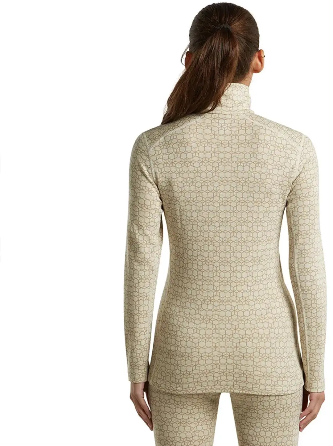 Icebreaker Vertex Alpine Geo Half Zip 260 - Beige - XS - afbeelding 2 van 4