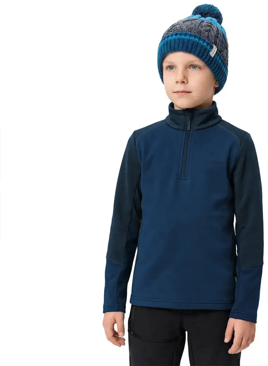 Vaude Livigno Sweatshirt Met Halve Rits Blauw 134-140 cm Kinderen