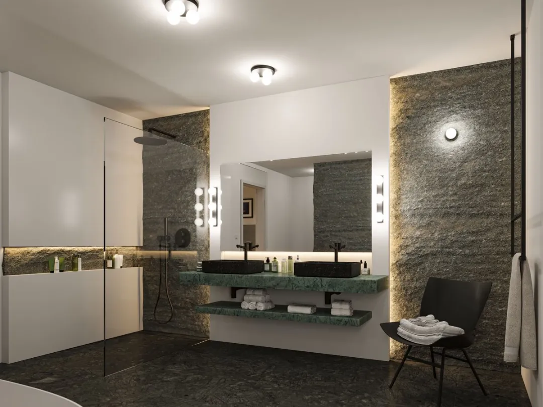 Paulmann Selection Bathroom Plafondlamp Gove IP44 G9 20W - Zwart mat