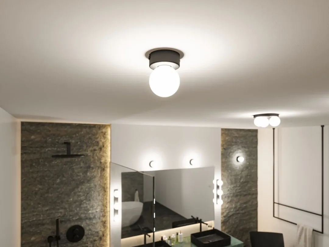 Paulmann Selection Bathroom Plafondlamp Gove IP44 G9 20W - Zwart mat