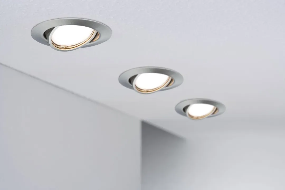 Paulmann Base Basisset Inbouwlamp 10x GU10 - 90mm - Staal geborsteld