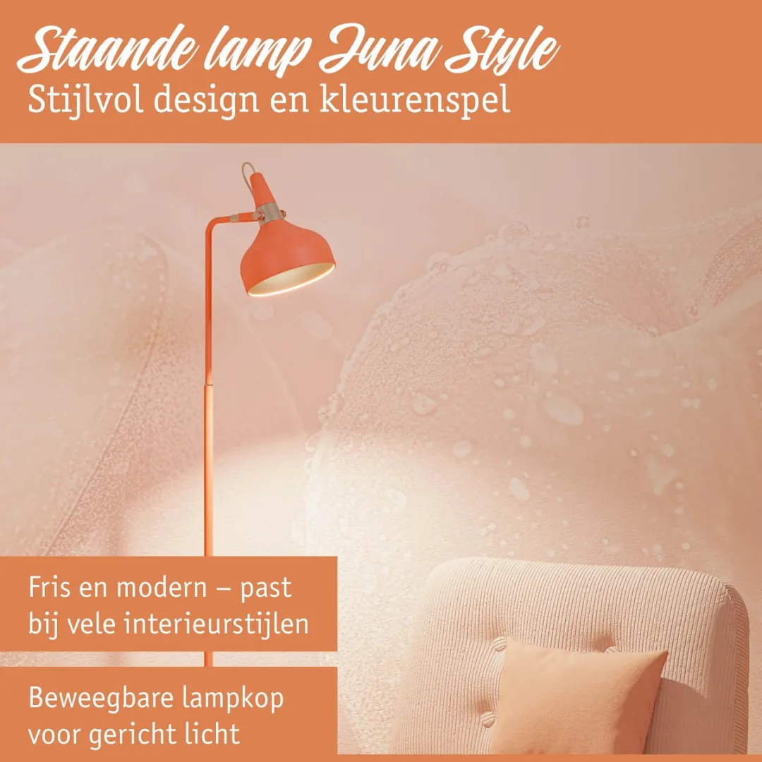 Paulmann Juna Style Staande Lamp E14 20W - Peach Metaal