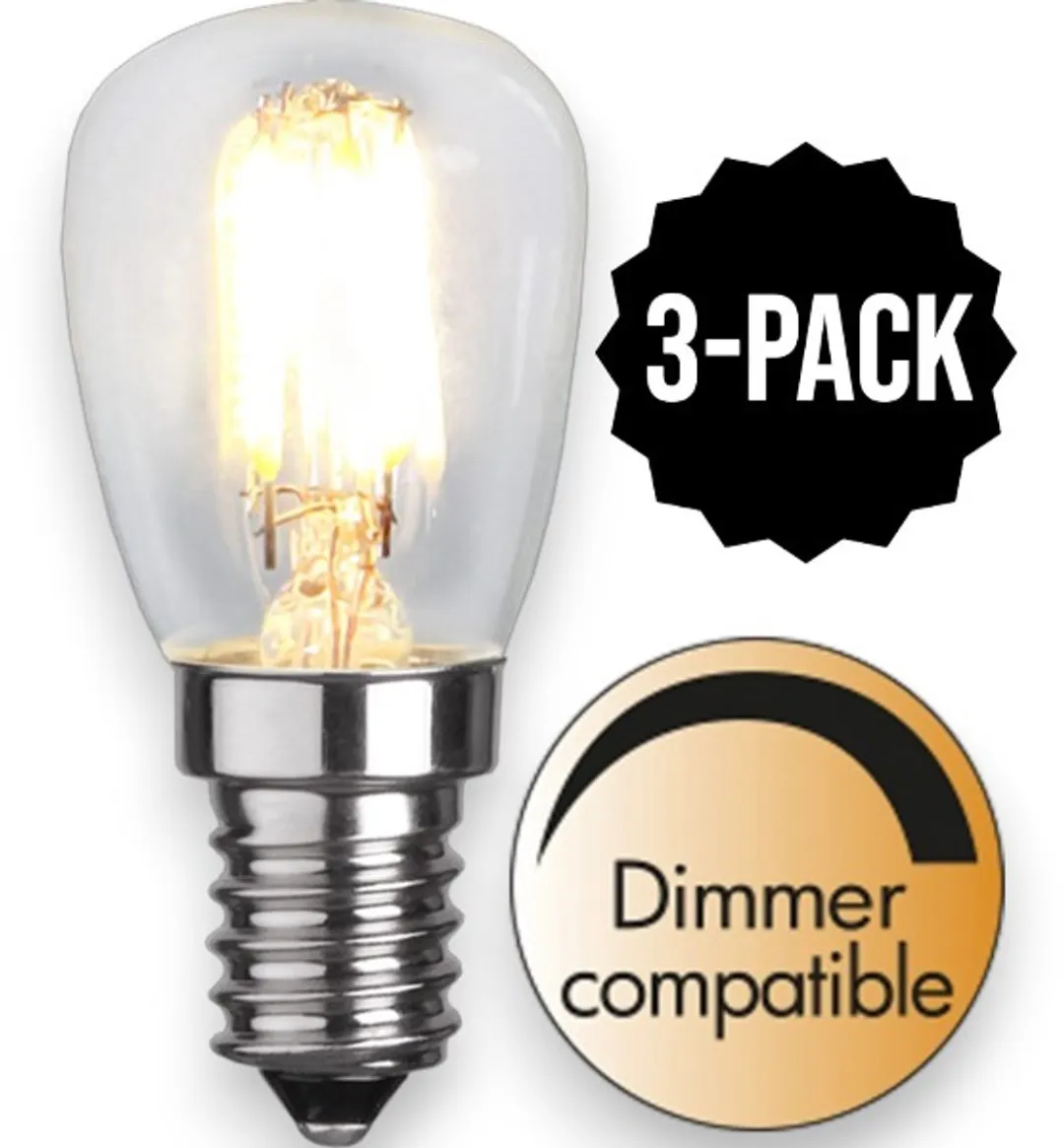 Star Trading Mini Lampje E14 2.8W Extra Warm Wit - 3 Stuks
