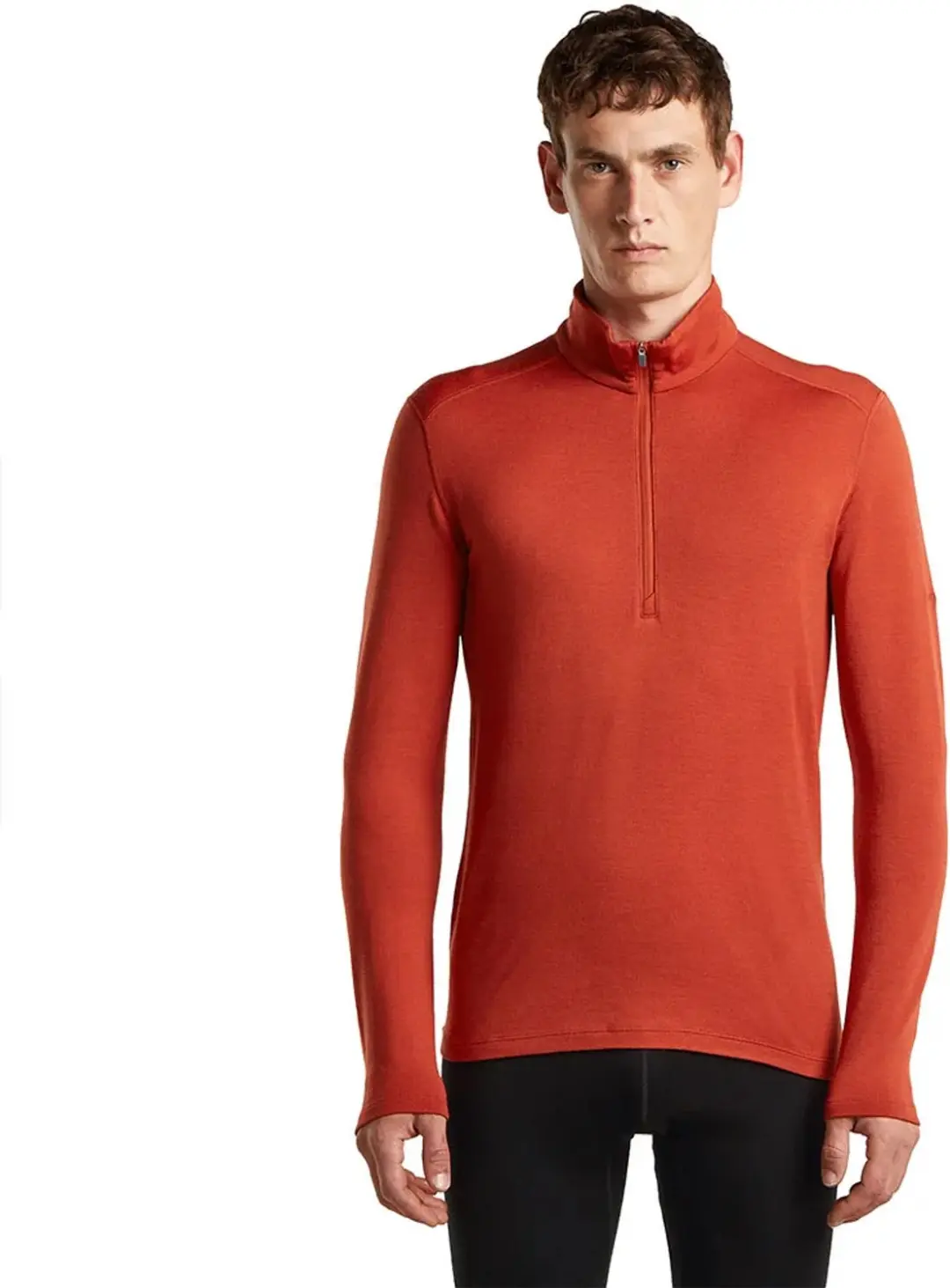 Icebreaker 260 Tech Half Rits Lange Mouw T-shirt Oranje XL Man