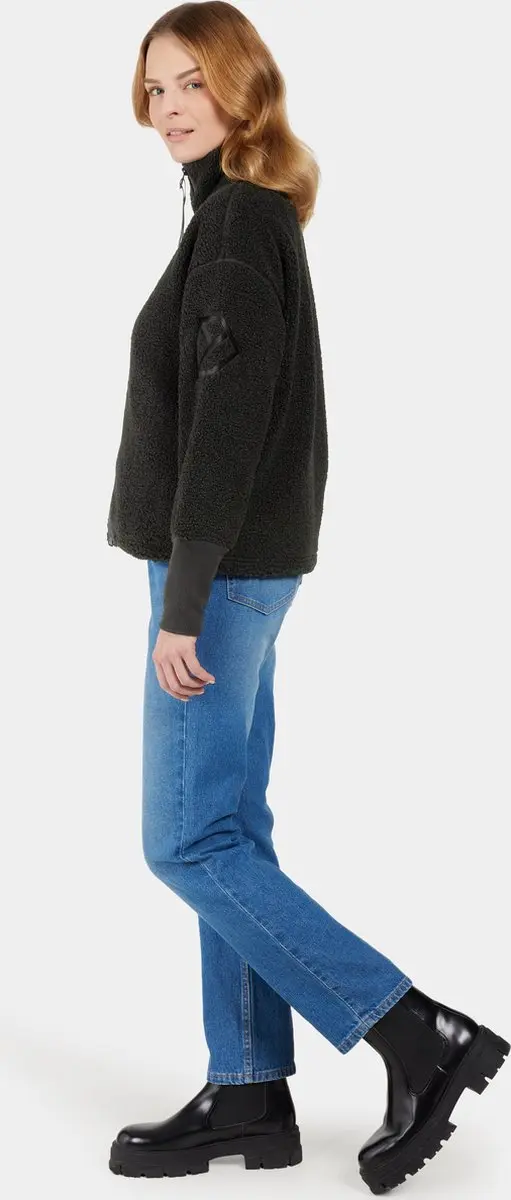Didriksons Mella FZ 3 Dames Fleecevest - Zwart - 38 - afbeelding 6 van 6
