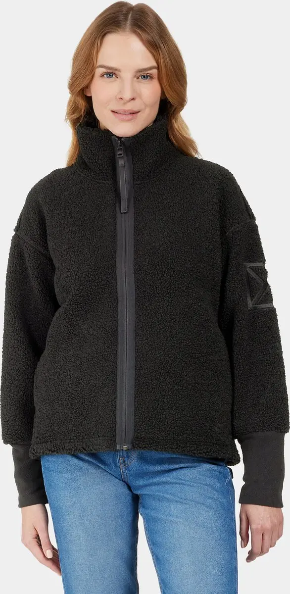 Didriksons Mella FZ 3 Dames Fleecevest - Zwart - 38 - afbeelding 4 van 6