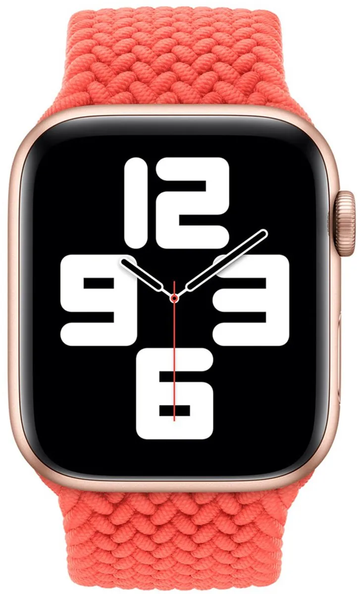 Apple Gevlochten Solobandje Apple Watch - One Size - Electric Orange