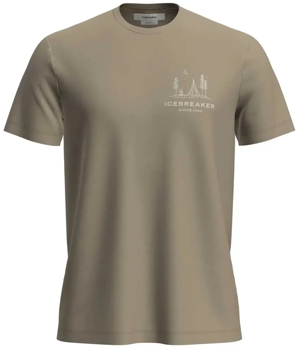 Icebreaker Merino 150 Tech Lite Peaceful Pass T-shirt Met Korte Mouwen Groen S M