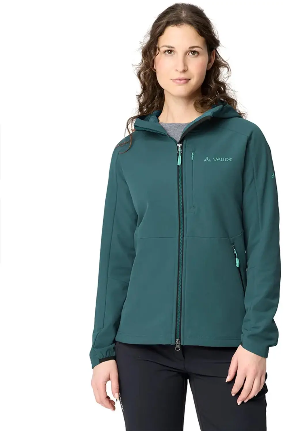 Vaude Elope Storm Fleece Met Kap Groen 40 Vrouw