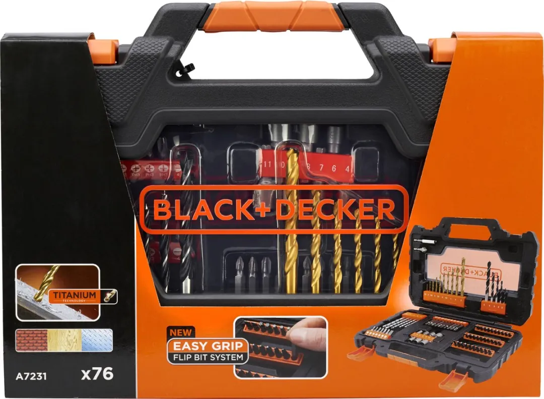 BLACK+DECKER A7231-XJ Schroef/Boorset 76-delig