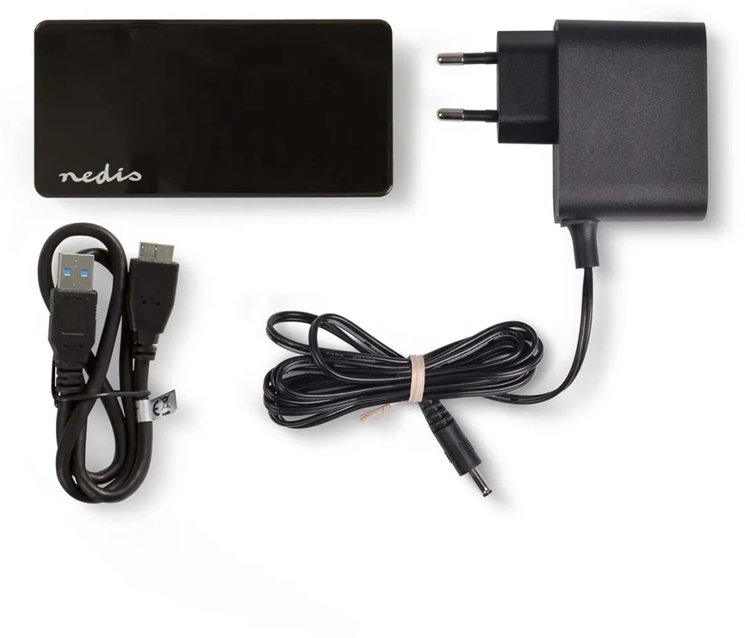 Nedis UHUBU3420BK USB-Hub 4 Poorten - USB 3.2 Gen 1 - Zwart