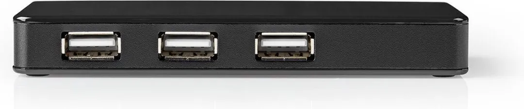 Nedis UHUBU2730BK USB-Hub 7 Poorten - USB 2.0 - Zwart