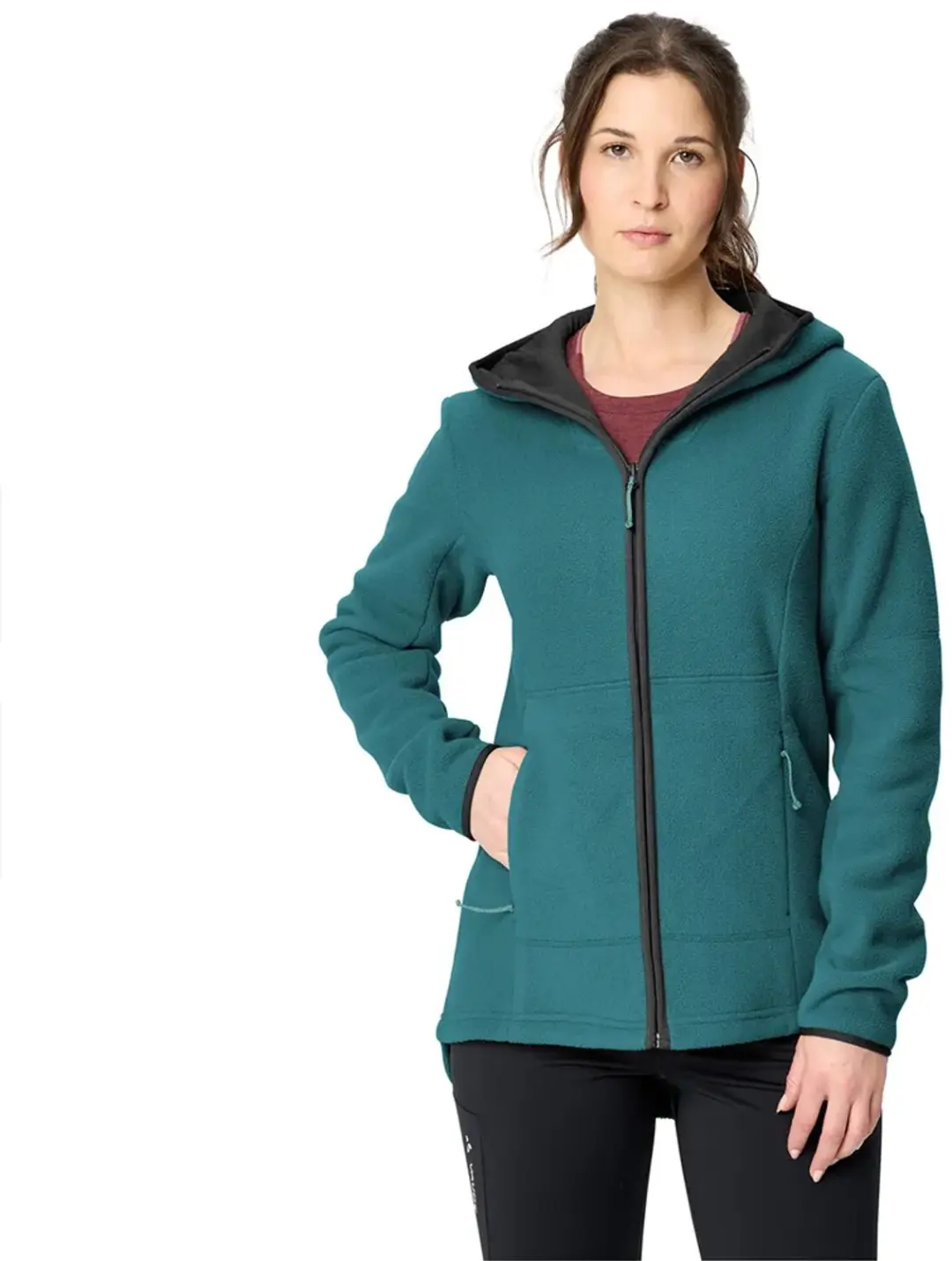 Vaude Neyland Ii Fleece Met Kap Groen 42 Vrouw