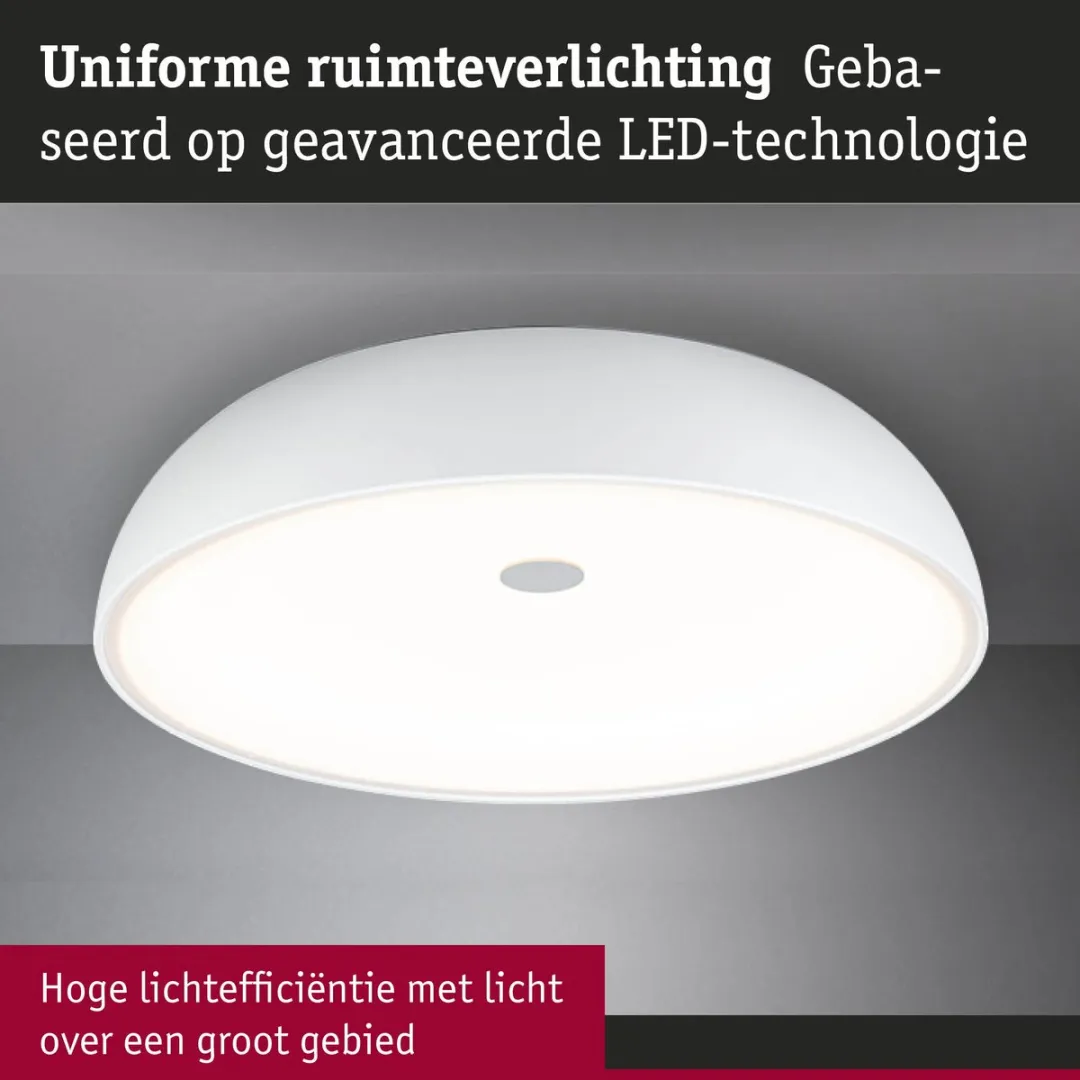 Paulmann LED Plafondlamp Jaron 2700K 1900lm - Wit mat - afbeelding 6 van 6