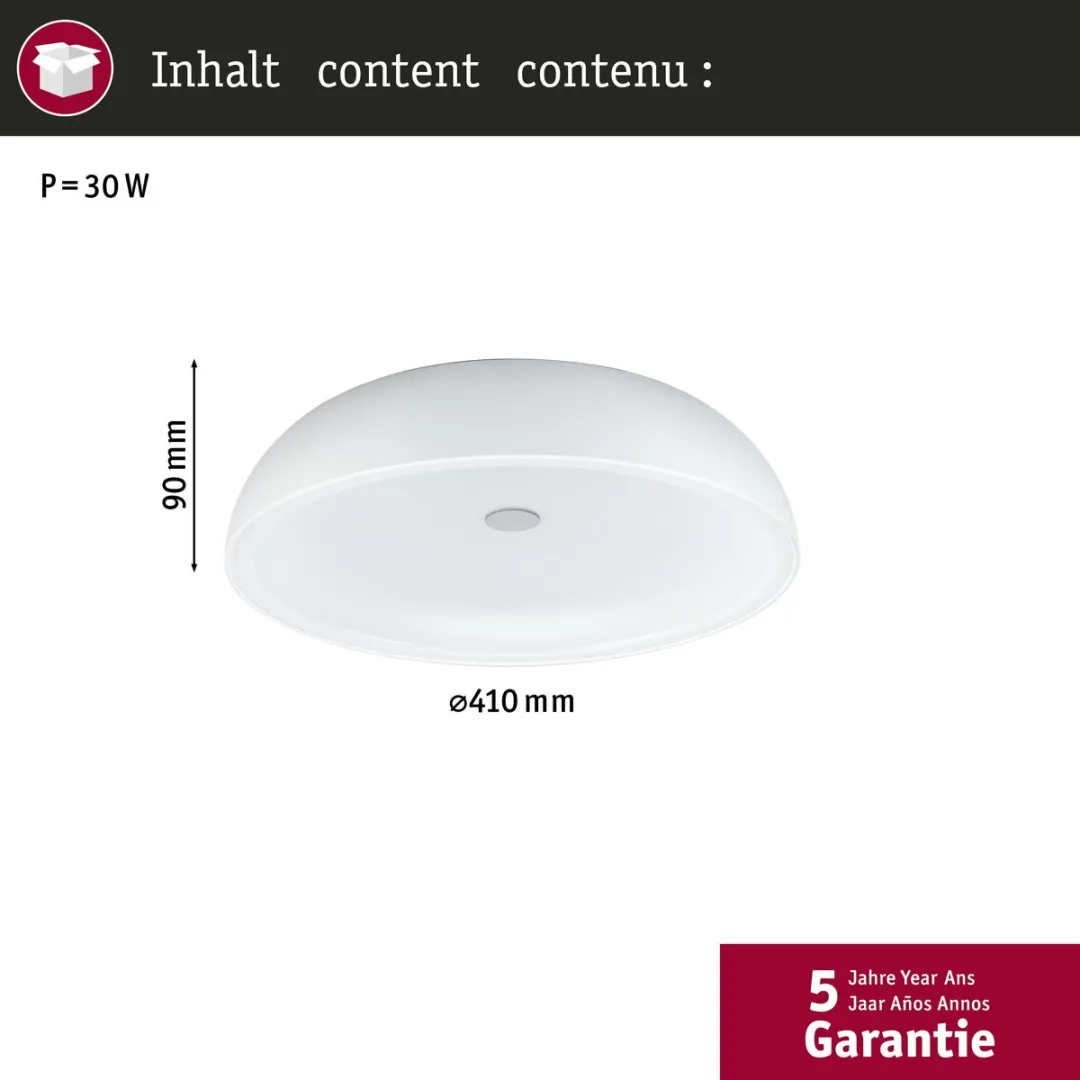 Paulmann LED Plafondlamp Jaron 2700K 1900lm - Wit mat