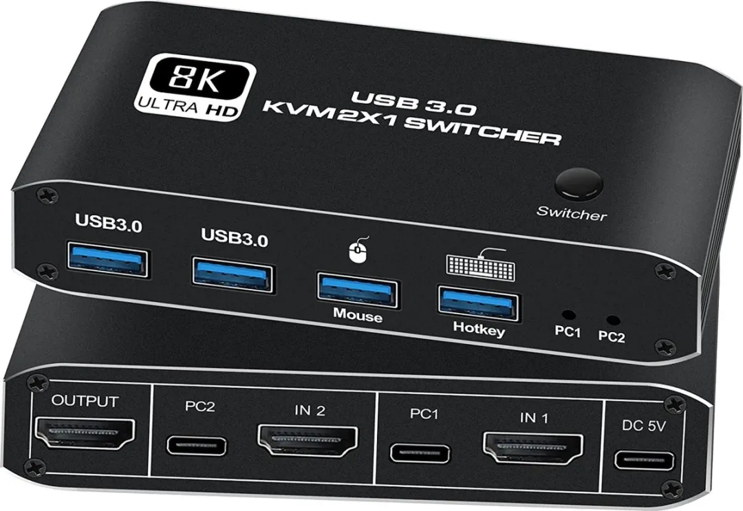 NÖRDIC KVM-112 KVM Switch 2 naar 1