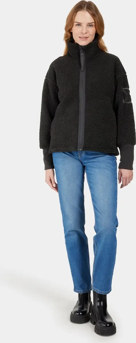 Didriksons Mella FZ 3 Dames Fleecevest - Zwart - 44 - afbeelding 6 van 6