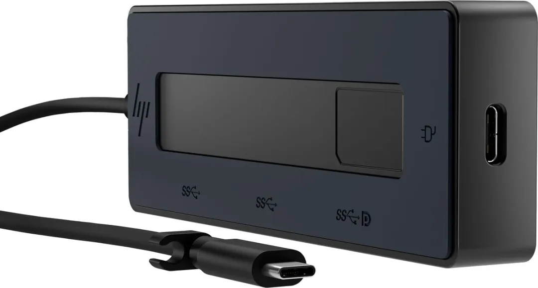 HP 4K USB-C Multiport Hub 6G842AA - Zwart - afbeelding 4 van 6