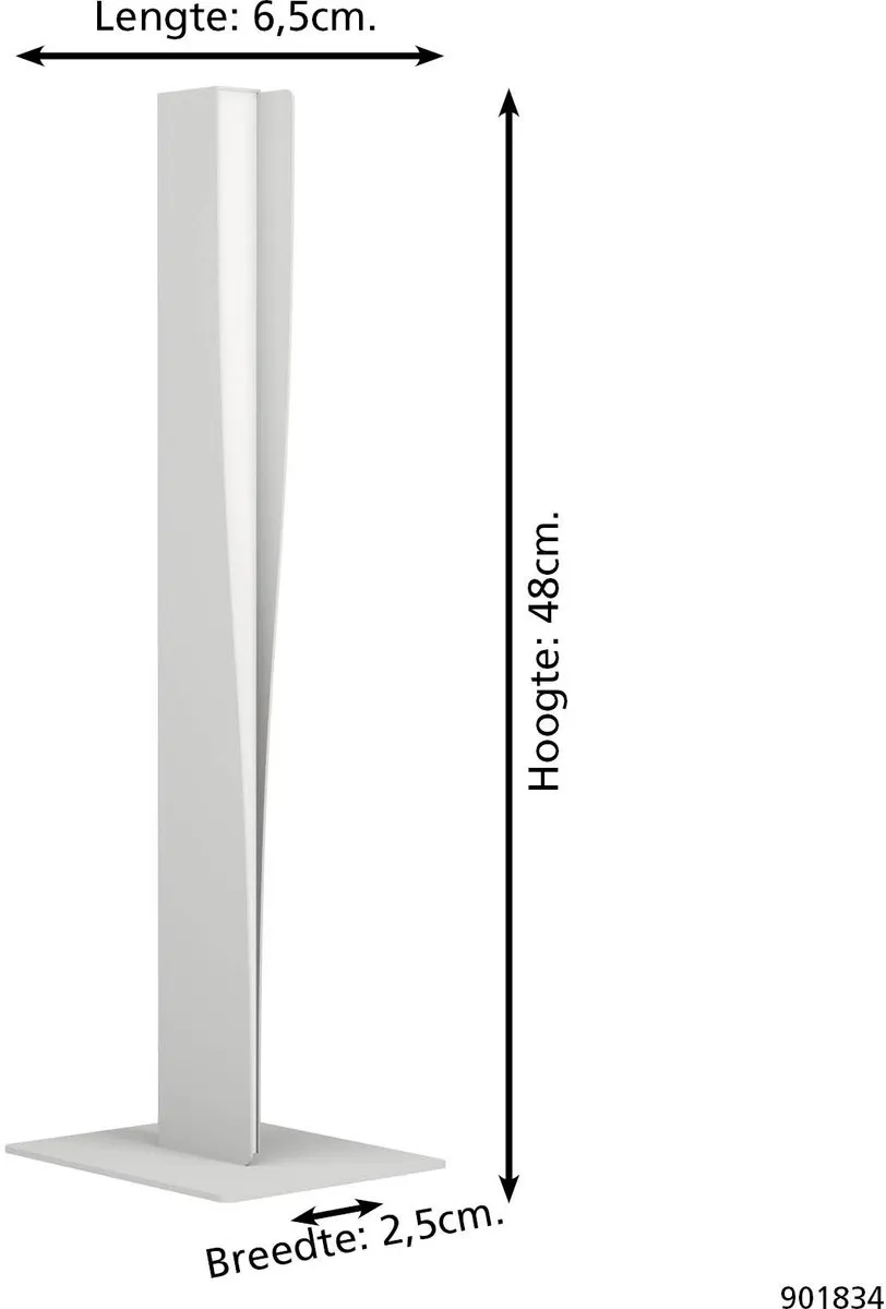EGLO connect.z Bolognano-Z Tafellamp - 48cm - Grijs/Wit - RGB & wit licht