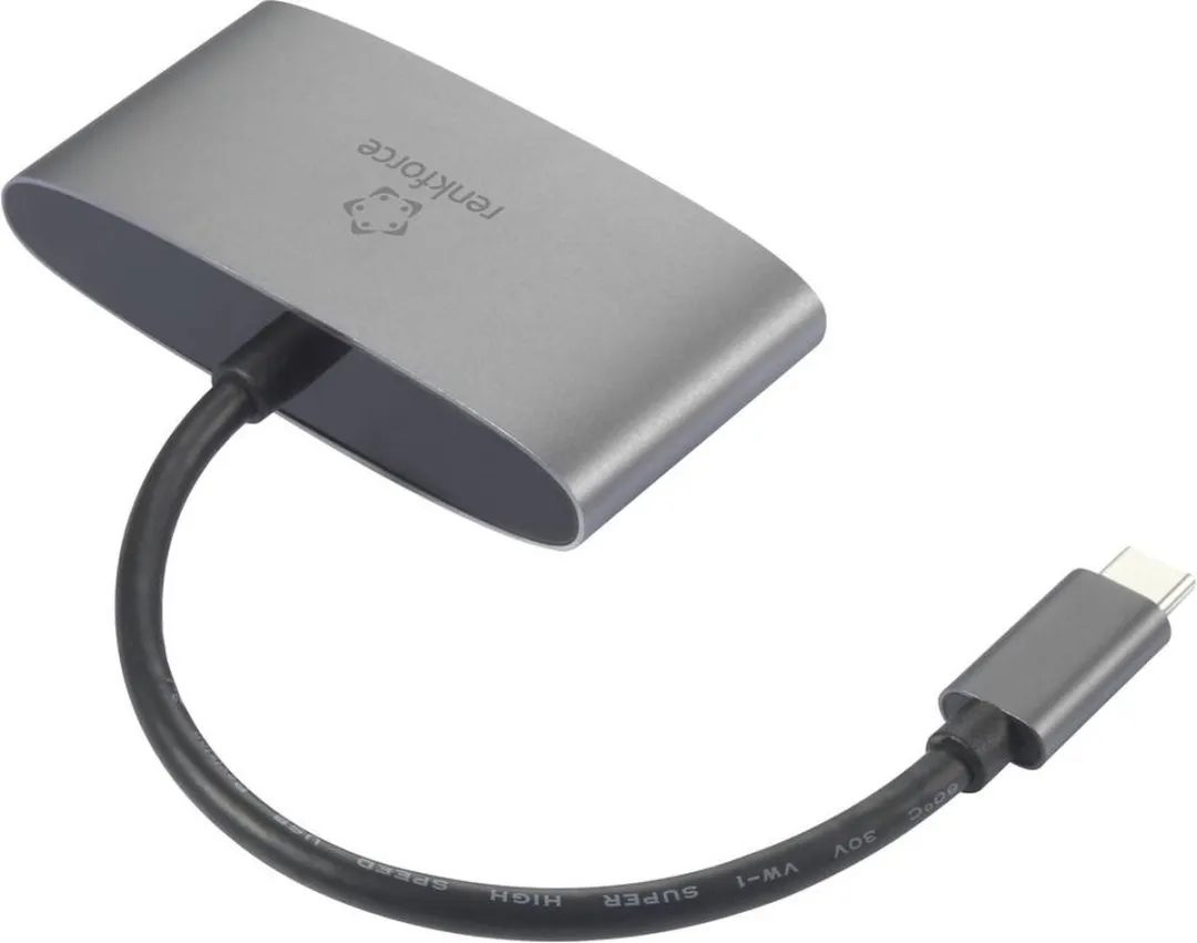 Renkforce USB-C VGA Adapter RF-4754992 - Aluminium-zilver - afbeelding 6 van 6