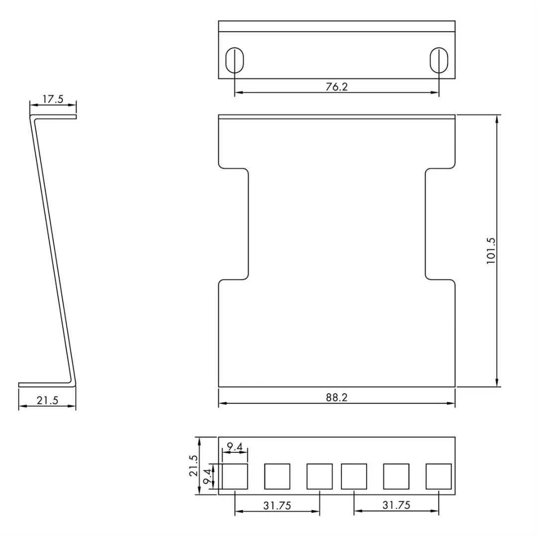 Value 19" Kastdiepte-uitbreiding 101,5mm 2HE - Zwart - afbeelding 5 van 6