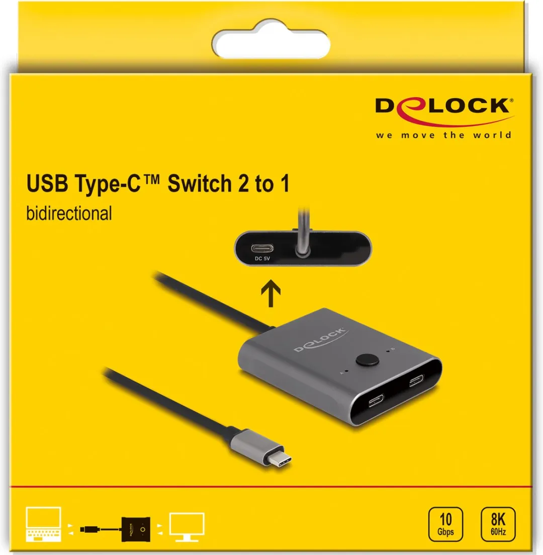 Delock 11500 USB-C Adapter - 2x USB 3.2 Gen 2 - Grijs