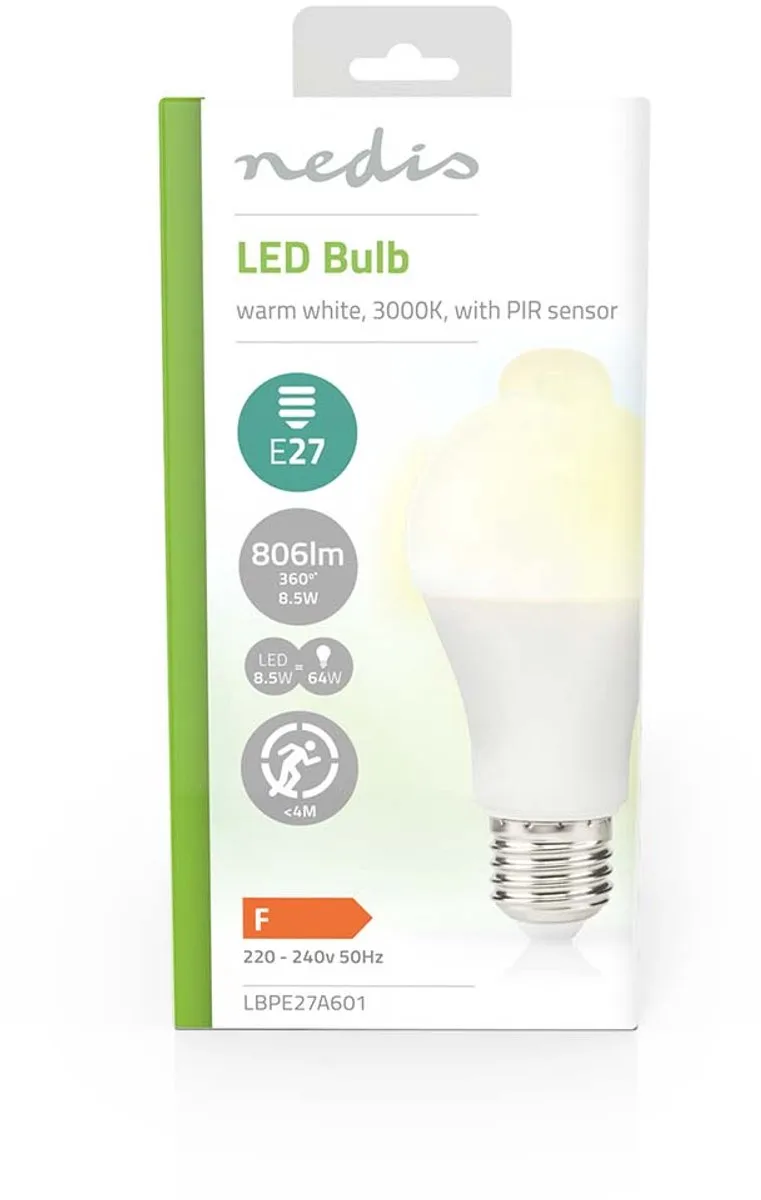 Nedis LED-Lamp E27 A60 8.5W 806lm - Mat - 3000K