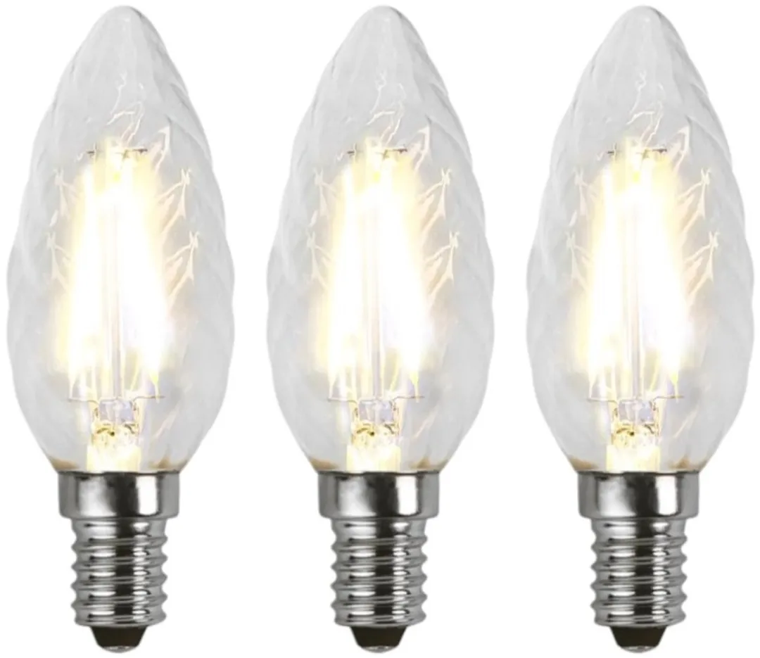 Star Trading Kaarslamp E14 2W Extra Warm Wit - 3 Stuks