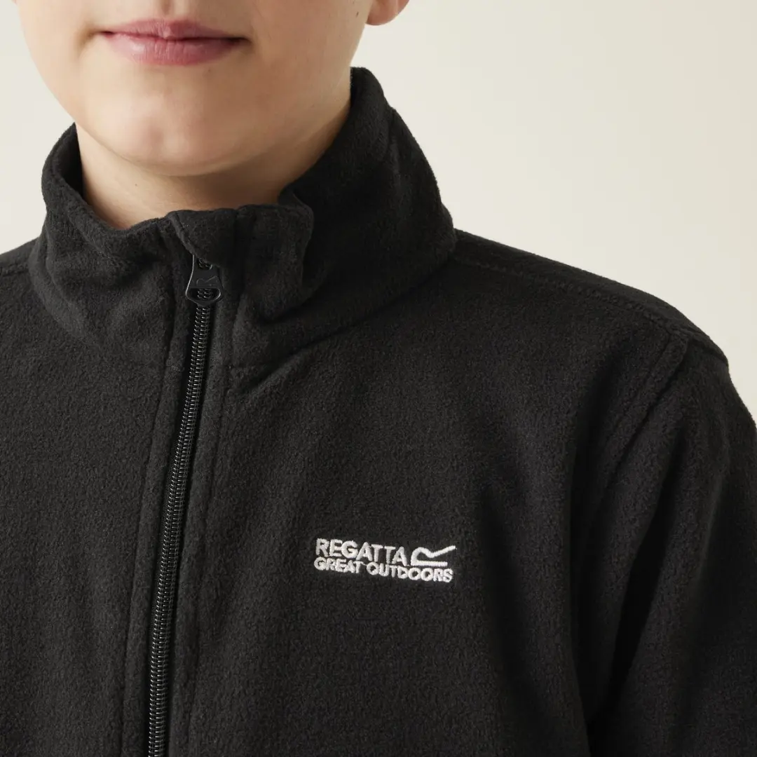 Regatta King II Kinder Fleece met Rits - Zwart - 14-15 jaar - afbeelding 6 van 6