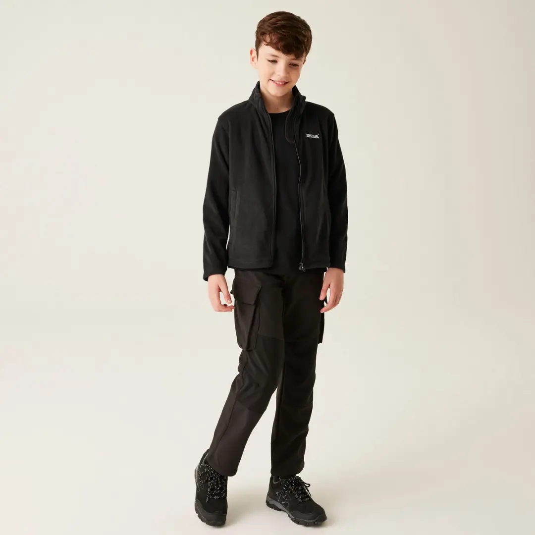 Regatta King II Kinder Fleece met Rits - Zwart - 14-15 jaar - afbeelding 3 van 6