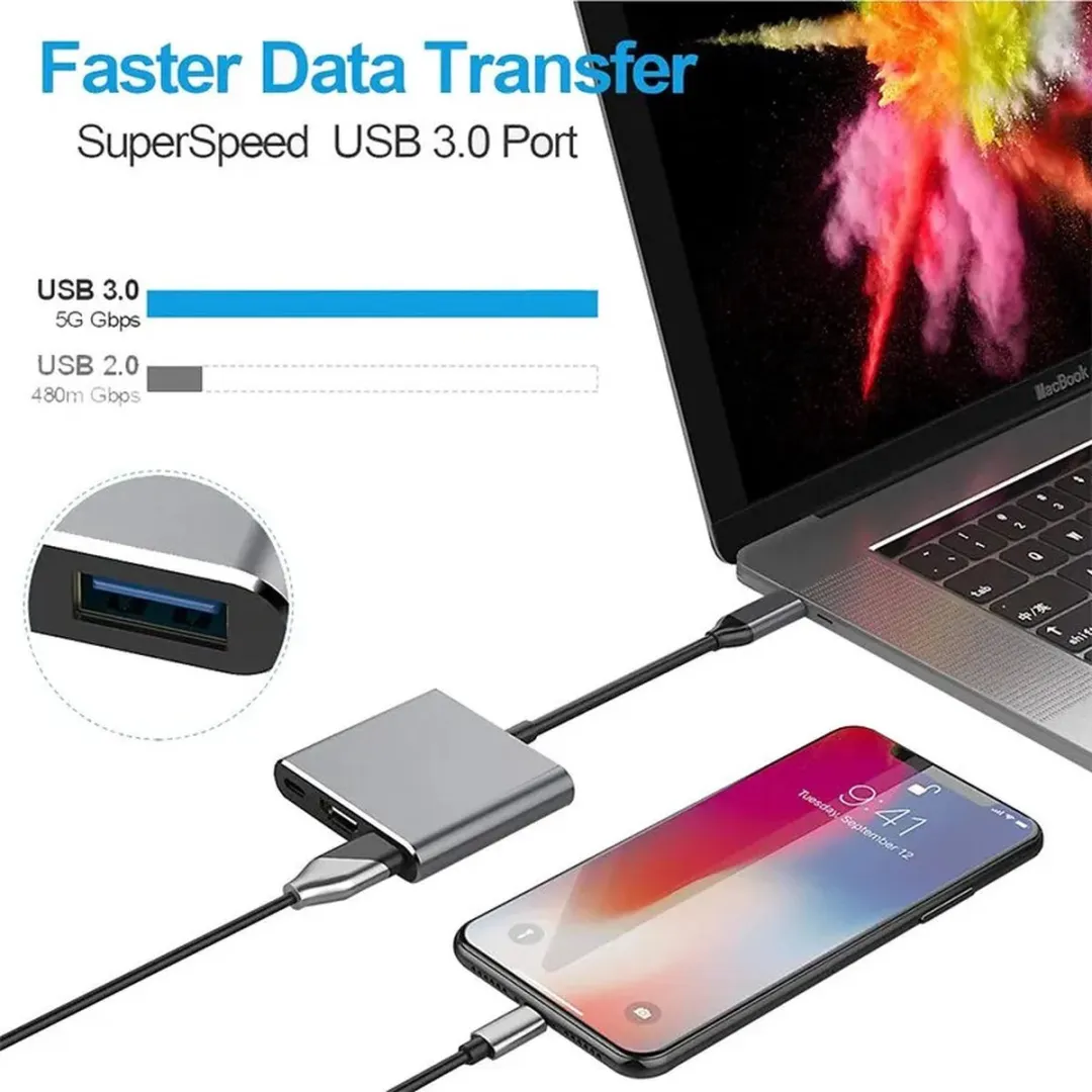 NÖRDIC DOCK-110 USB-C Dock 4K - 60W PD - Space grijs