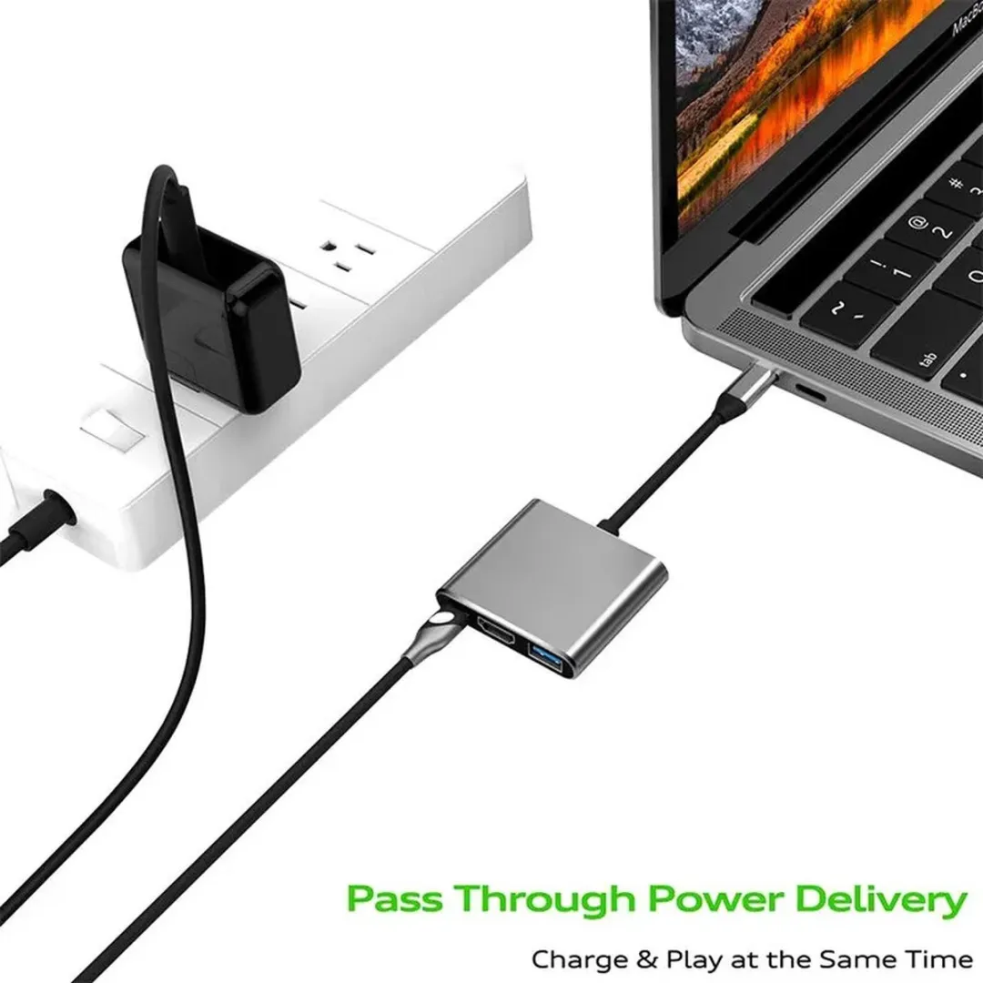 NÖRDIC DOCK-110 USB-C Dock 4K - 60W PD - Space grijs